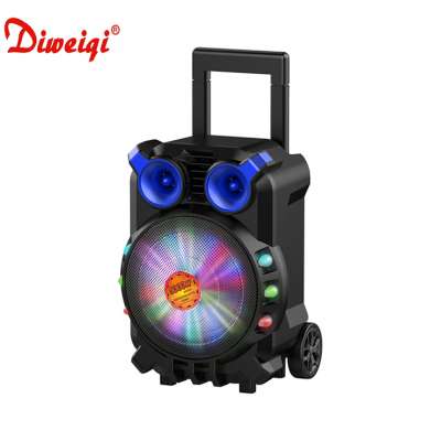 High power 15 inch trolley speaker karaoke with 1 Wireless Microphone