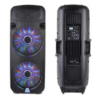 Accuracy Pro Audio PML215AMXQ-BT-LED 300W Dual 15 Inch Active DJ Speaker